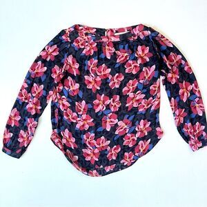 Ann Taylor Loft Petites Floral Blouse XSP